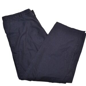 Banana Republic Mens Straight Fit Pinstripe Dress Pants 34x30 Navy Blue Cotton
